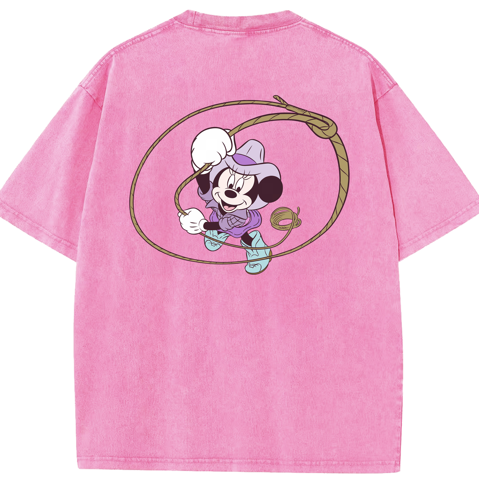 （画像用） ミッキーマウス Mickey Mouse 綿100% ヴィンテージ風 半袖Tシャツ（背面プリント）